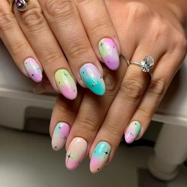 Pastel nail art